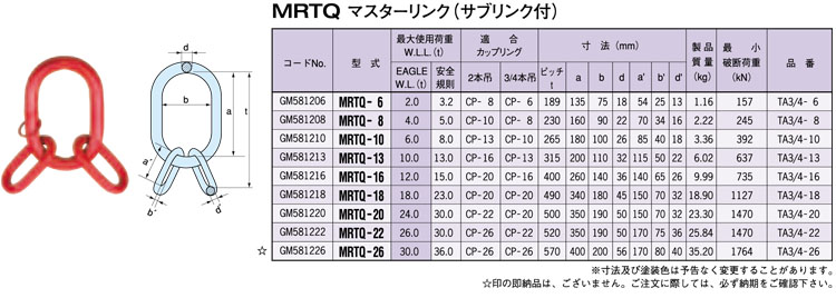 MRTQ型鷹牌主吊環
